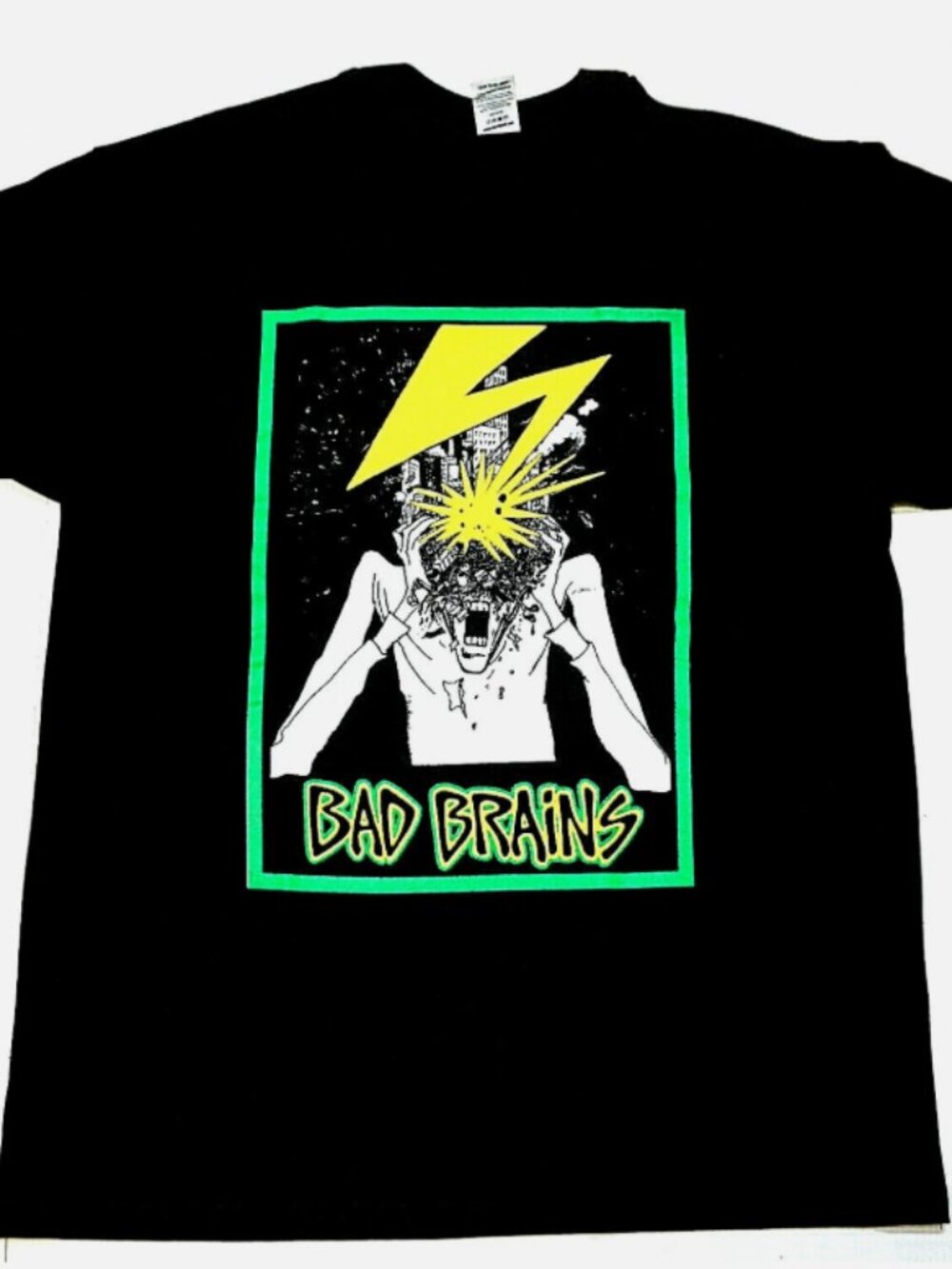 RARE BAD BRAINS T-shirt Hardcore Punk Reggae Metal Tee Men's Black New XXL